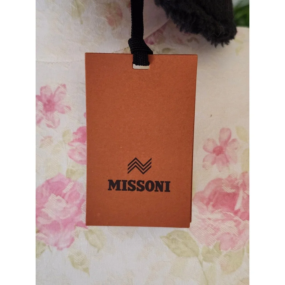 Missoni 1953 Black Teddy Fleece Bucket Hat Logo Patch Cozy Luxe NWT